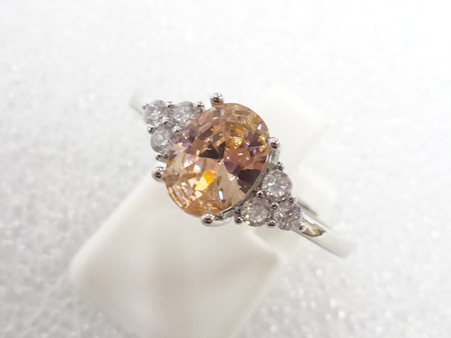 JAPANESE KIMONO / ANTIQUE COLORED STONE RING (SIZE 16)